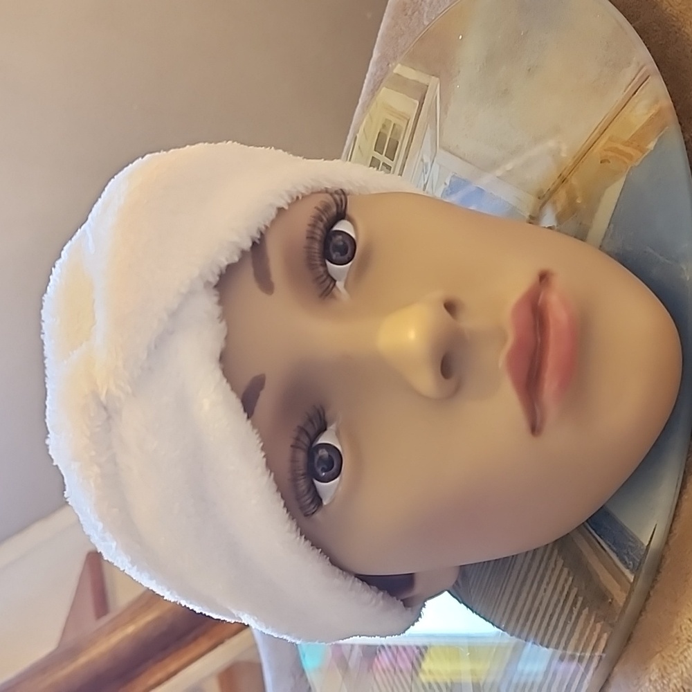 Fluffy White Fleece Headband Large Handcrafted Ear Warmers